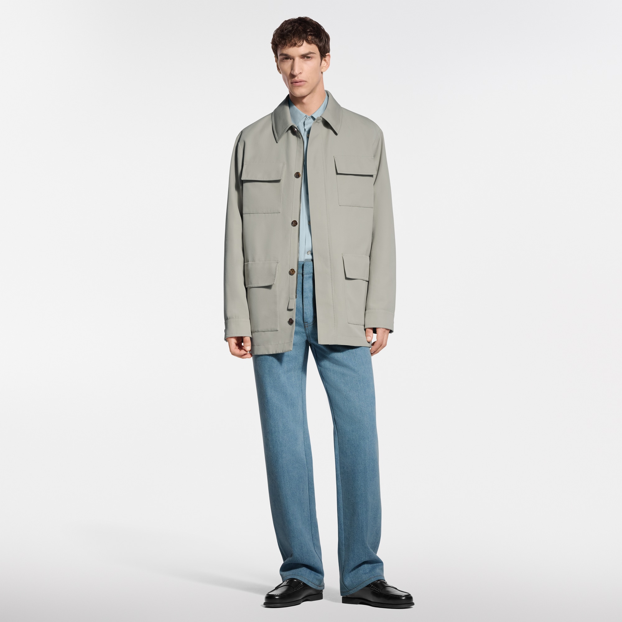 Cotton-Silk Blend Field Jacket - For Men 1AJSLY | LOUIS VUITTON